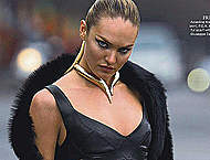 Candice Swanepoel shows legs & no pants set