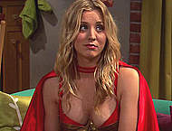 Kaley Cuoco hard nipples and cleavage vidcaps