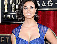 Morena Baccarin slight cleavage at redcarpet