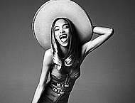 Jourdan Dunn various black-and-white photos
