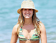Ashley Tisdale caught in bikini on the beach