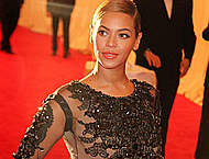 Beyonce Knowles in tight see through dress