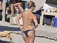 Bar Refaeli in bikini candids on the beach