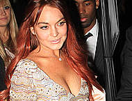 Lindsay Lohan legs & cleavage paparazzi shots
