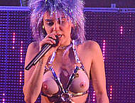 Miley Cyrus with fake nude tits and strap on Miley Cyrus with fake nude tits and strap on