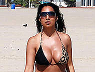 Busty Liana Mendoza sexy in bikini on a beach Busty Liana Mendoza sexy in bikini on a beach